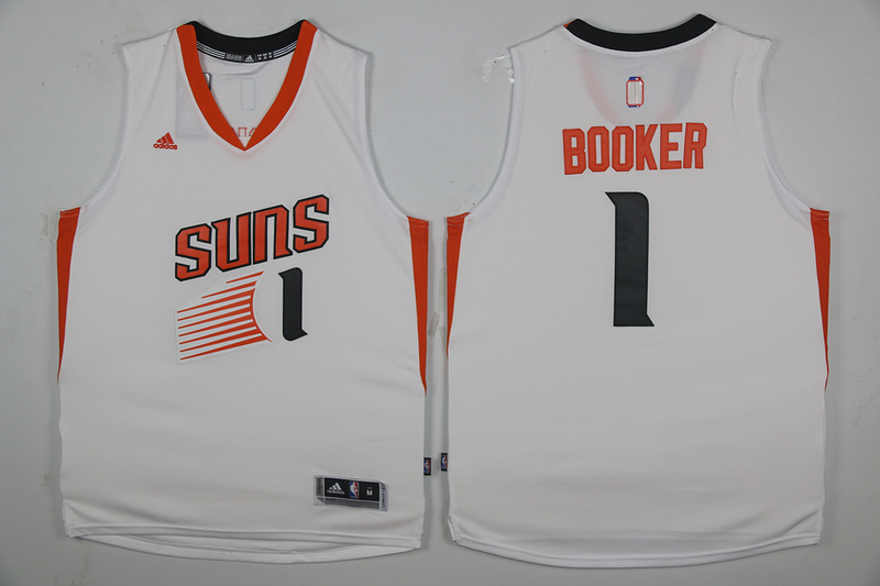 2017 NBA Phoenix Suns #1 Devin Booker White Jerseys->->NBA Jersey